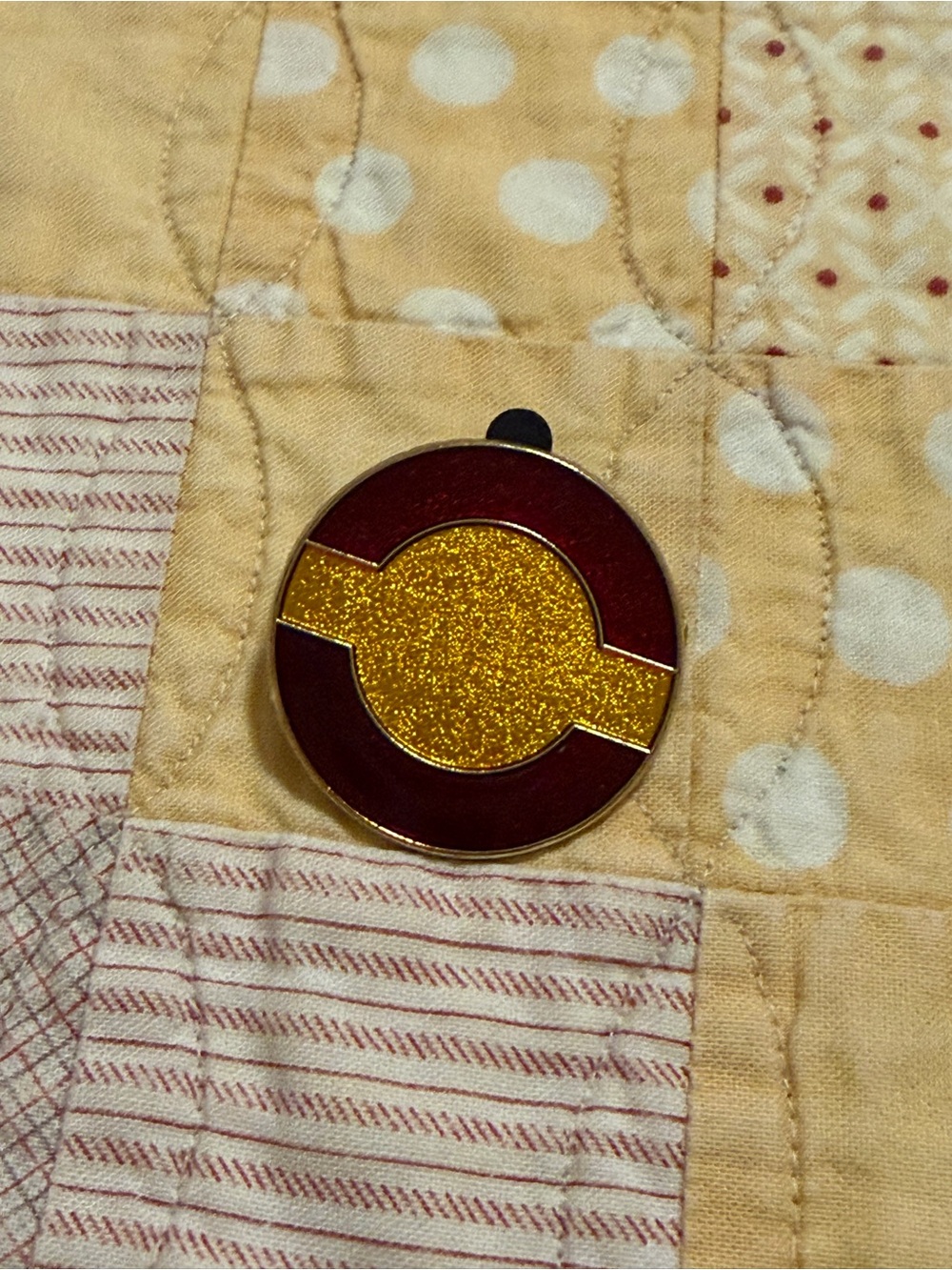 Disney Gold & Burgundy Enamel Pin